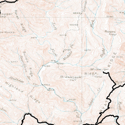 Great Smoky Mountains National Park 1931/1978 Topographic Map East Half Preview 2