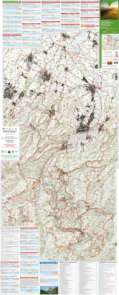 Terre di Castelli Mappa dei Percorsi a Piedi e Itinerari in bicicletta Preview 1