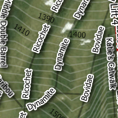 A. W. Young Big Powderhorn Mountain Ski Patrol Map digital map