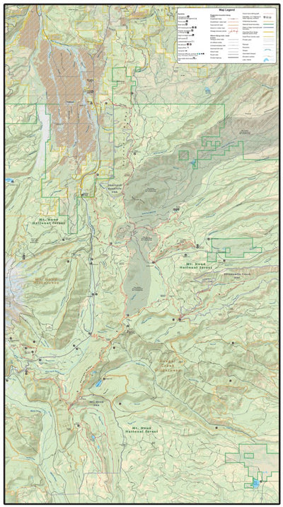 Adventure Maps, Inc. 44 Trails Area/East Mt. Hood, Oregon Trail Map digital map