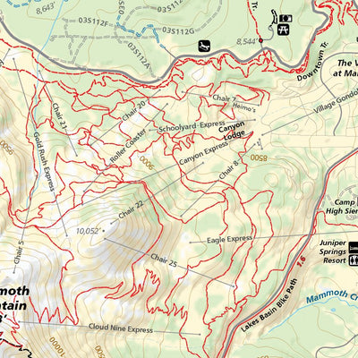 Adventure Maps, Inc. B-Mammoth Lakes & Mammoth Mtn. Detail Map-2021 digital map