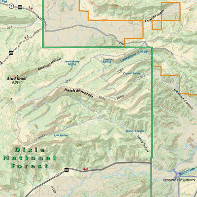 Bryce Canyon/Brian Head, Utah Trail Map map by Adventure Maps, Inc ...