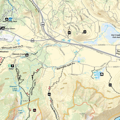 Mammoth Lakes, California Trail Map Preview 2
