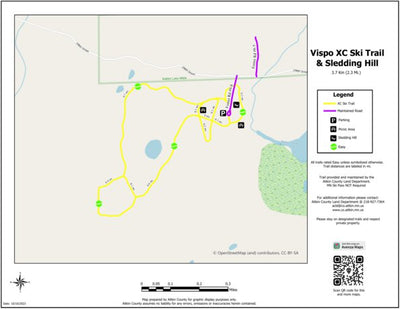 Aitkin County Vispo XC Ski Trail & Sledding Hill digital map