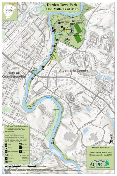Darden Towe Park- Old Mills Trail Map Preview 1