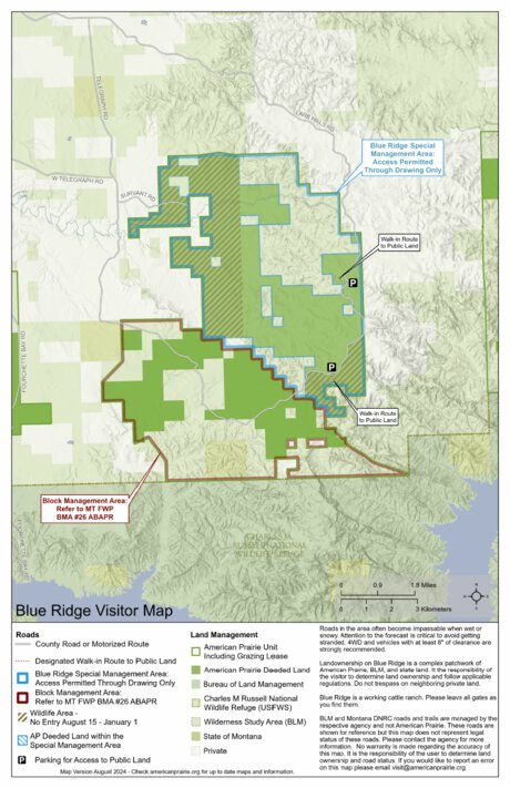 Blue Ridge Assembly Map Blue Ridge Special Management Area - 2024 Map by American Prairie ...