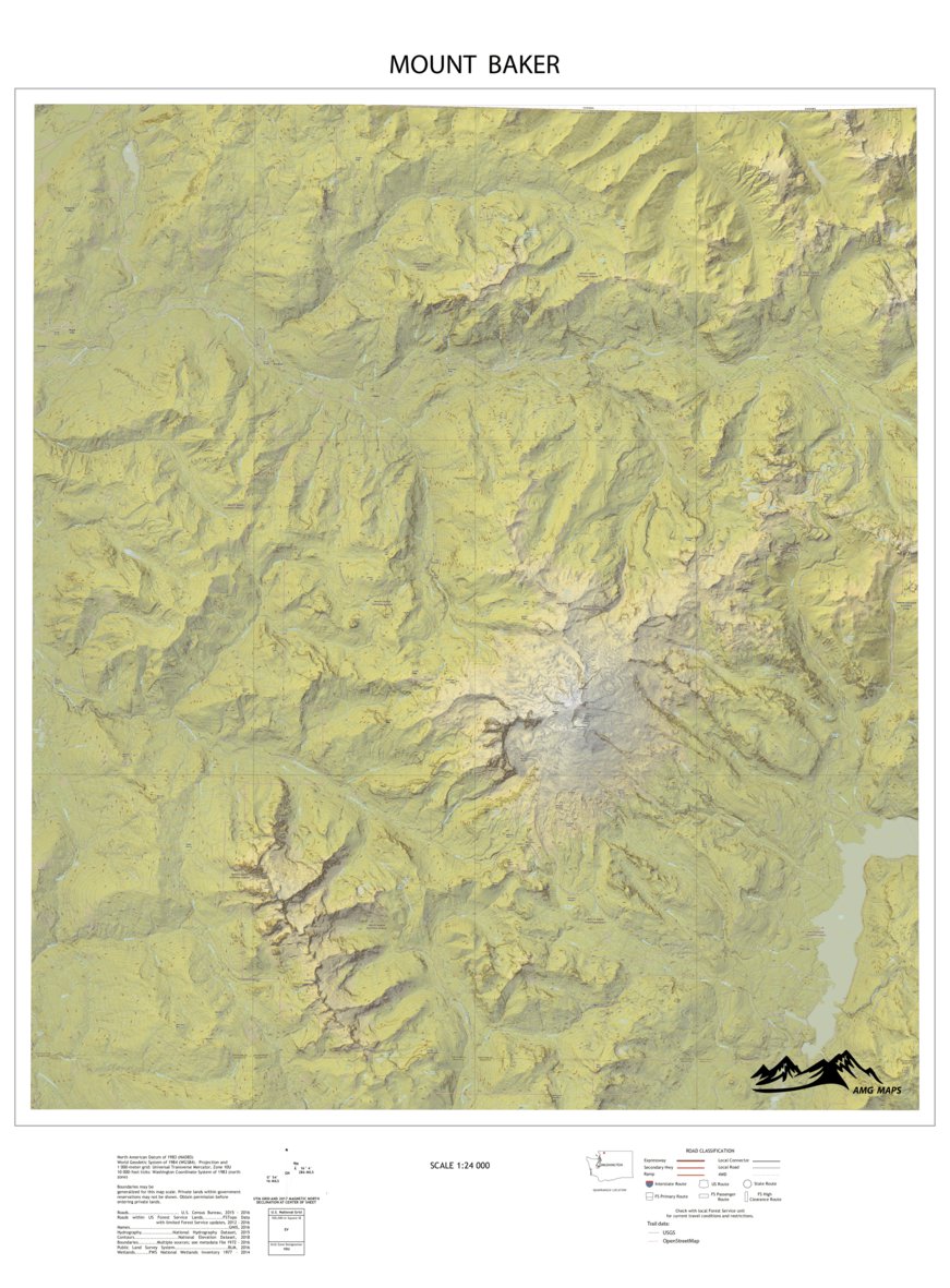 Baker Map Mount Baker Map by AMG Maps | Avenza Maps