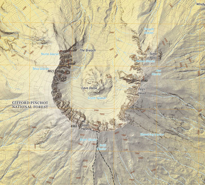AMG Maps Mount St. Helens digital map
