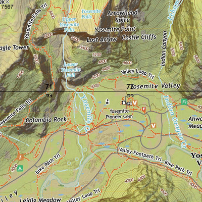 AMG Maps Yosemite National Park South digital map