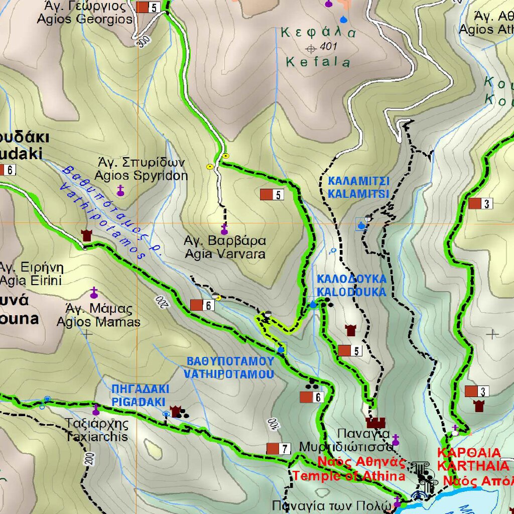 Keea Map Kea, Cyclades, Greece Map by Anavasi editions | Avenza Maps
