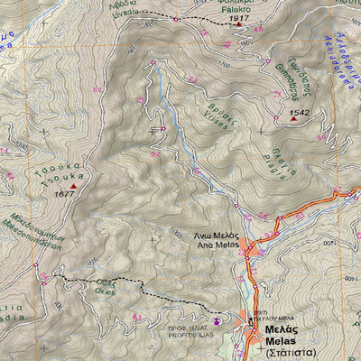 Anavasi editions Prespa, Mt. Varnous, Mt. Vitsi, Greece digital map