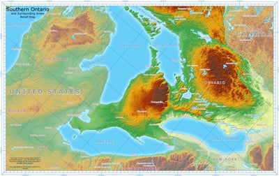 Anderson Maps Southern Ontario Relief digital map