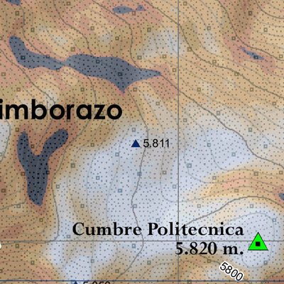 Andes Profundo Volcan Chimborazo digital map