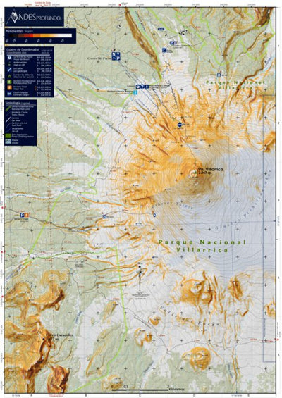 Andes Profundo Volcan Villarrica digital map