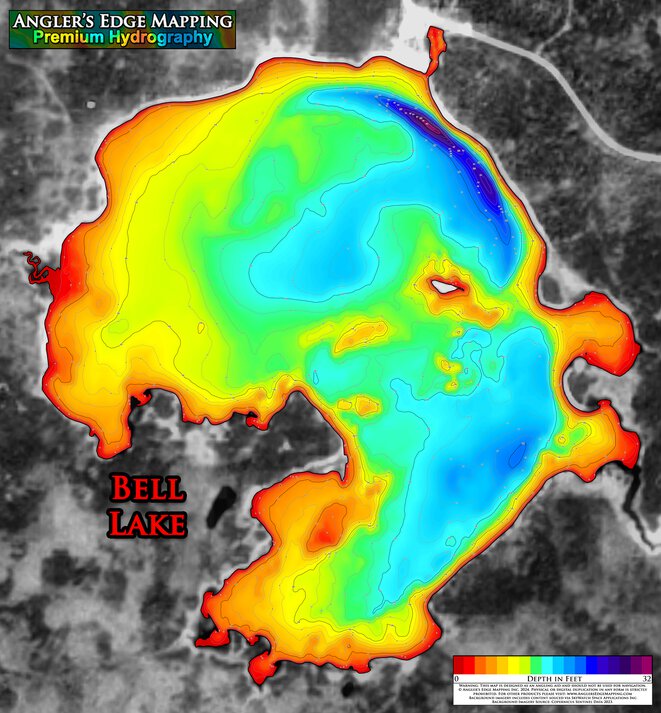 AEM Bell Lake Map by Angler's Edge Mapping | Avenza Maps