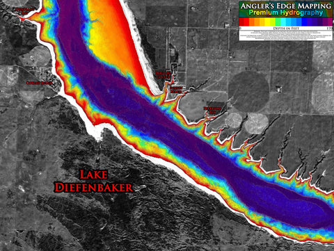 Angler's Edge Mapping AEM Lake Diefenbaker, Coteau Arm bundle exclusive