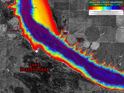 Angler's Edge Mapping AEM Lake Diefenbaker, Coteau Arm bundle exclusive