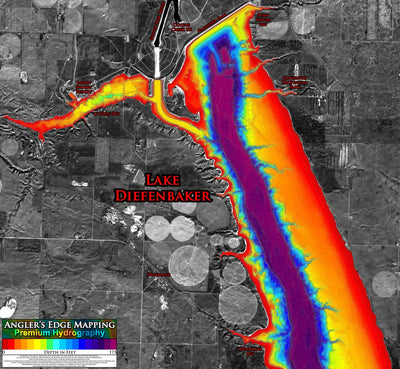 Angler's Edge Mapping AEM Lake Diefenbaker, Coteau Bay bundle exclusive