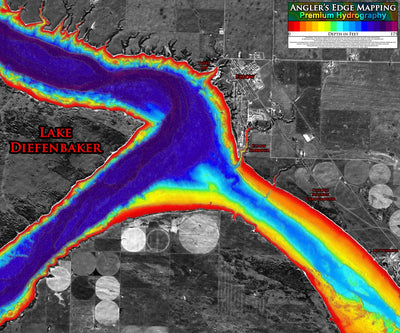 Angler's Edge Mapping AEM Lake Diefenbaker, Elbow bundle exclusive