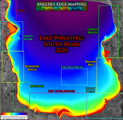 Angler's Edge Mapping AEM Lake Winnipeg: south basin 2020 (Bundle) bundle
