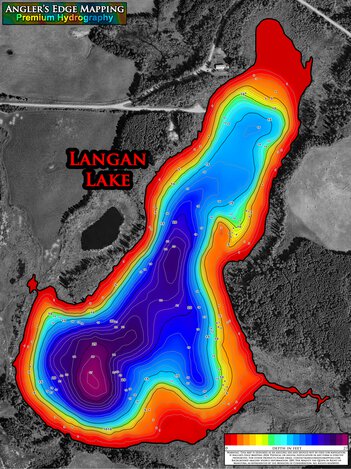 Angler's Edge Mapping AEM Langan Lake digital map