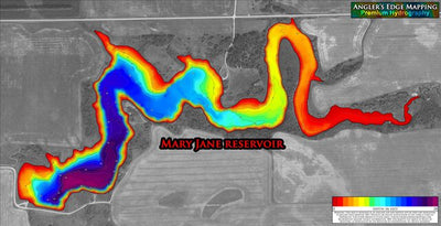 Angler's Edge Mapping AEM Mary Jane Reservoir digital map