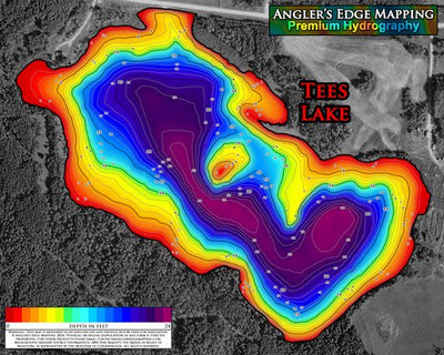 Angler's Edge Mapping AEM Tees Lake digital map