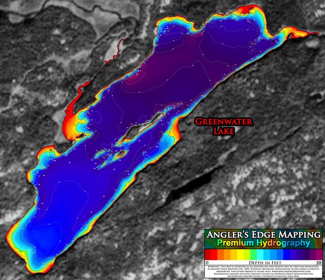 AEM Greenwater Lake (Hwy 596) Map by Angler's Edge Mapping | Avenza Maps
