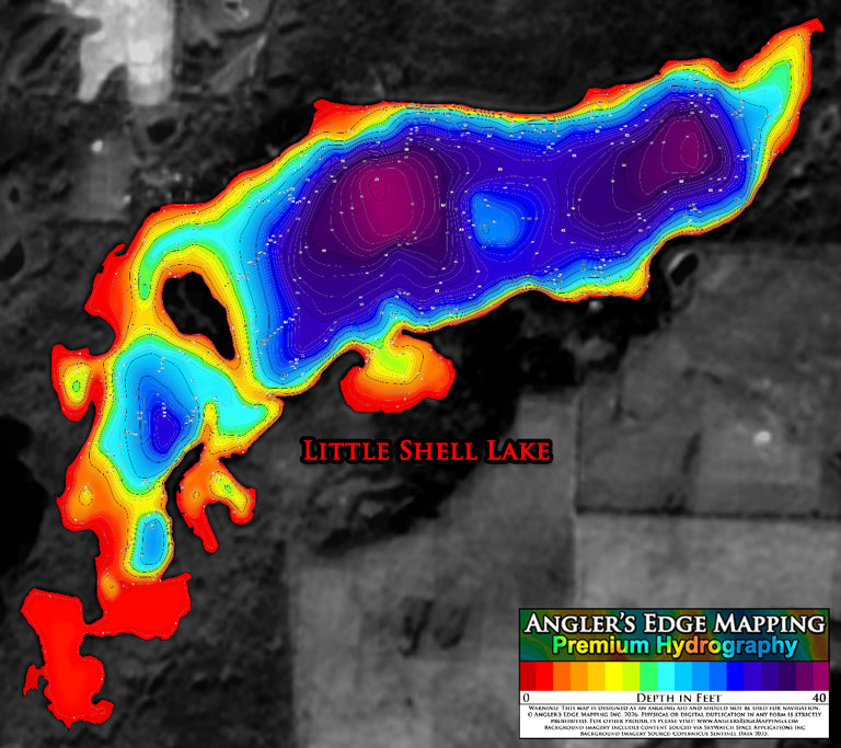 AEM Little Shell Lake Map by Angler's Edge Mapping | Avenza Maps