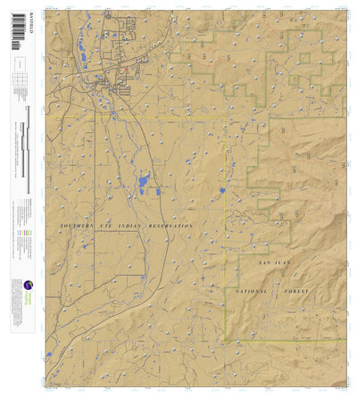 Apogee Mapping, Inc. Bayfield, Colorado 7.5 Minute Topographic Map - Color Hillshade digital map