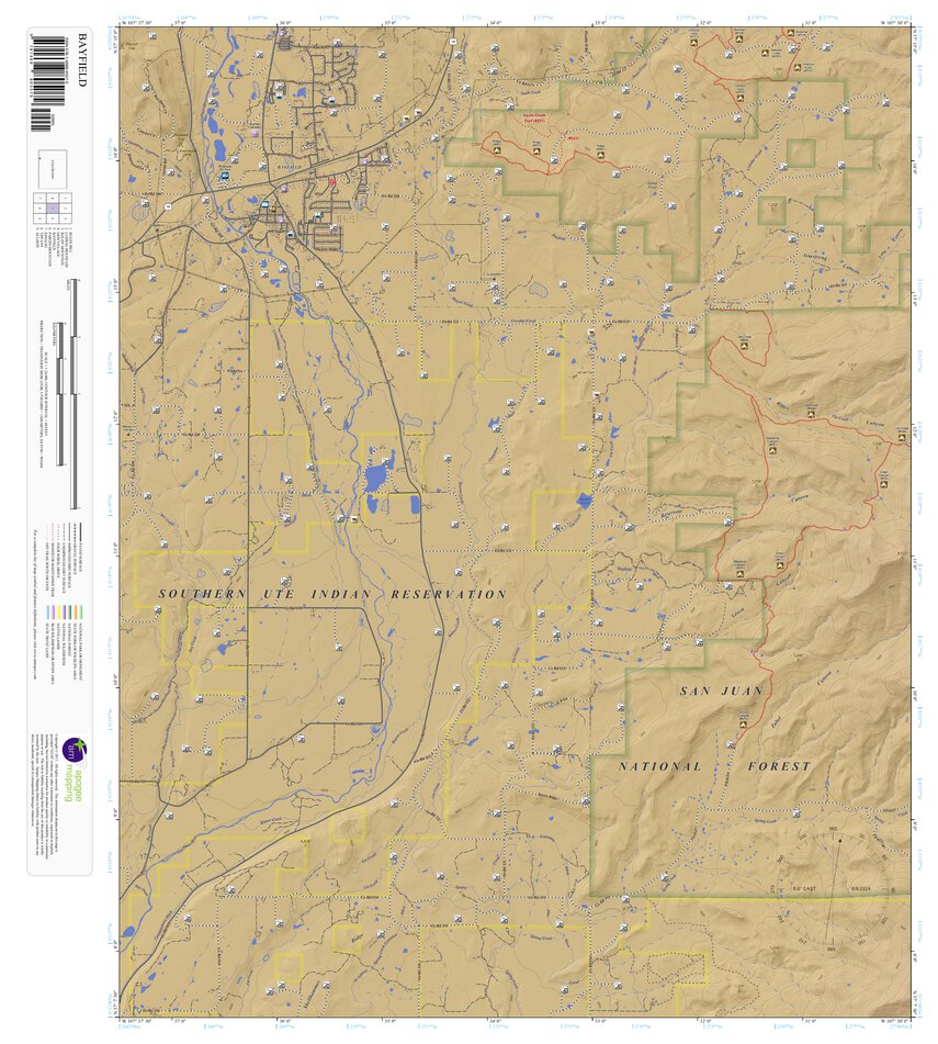 Bayfield, Colorado 7.5 Minute Topographic Map - Color Hillshade by