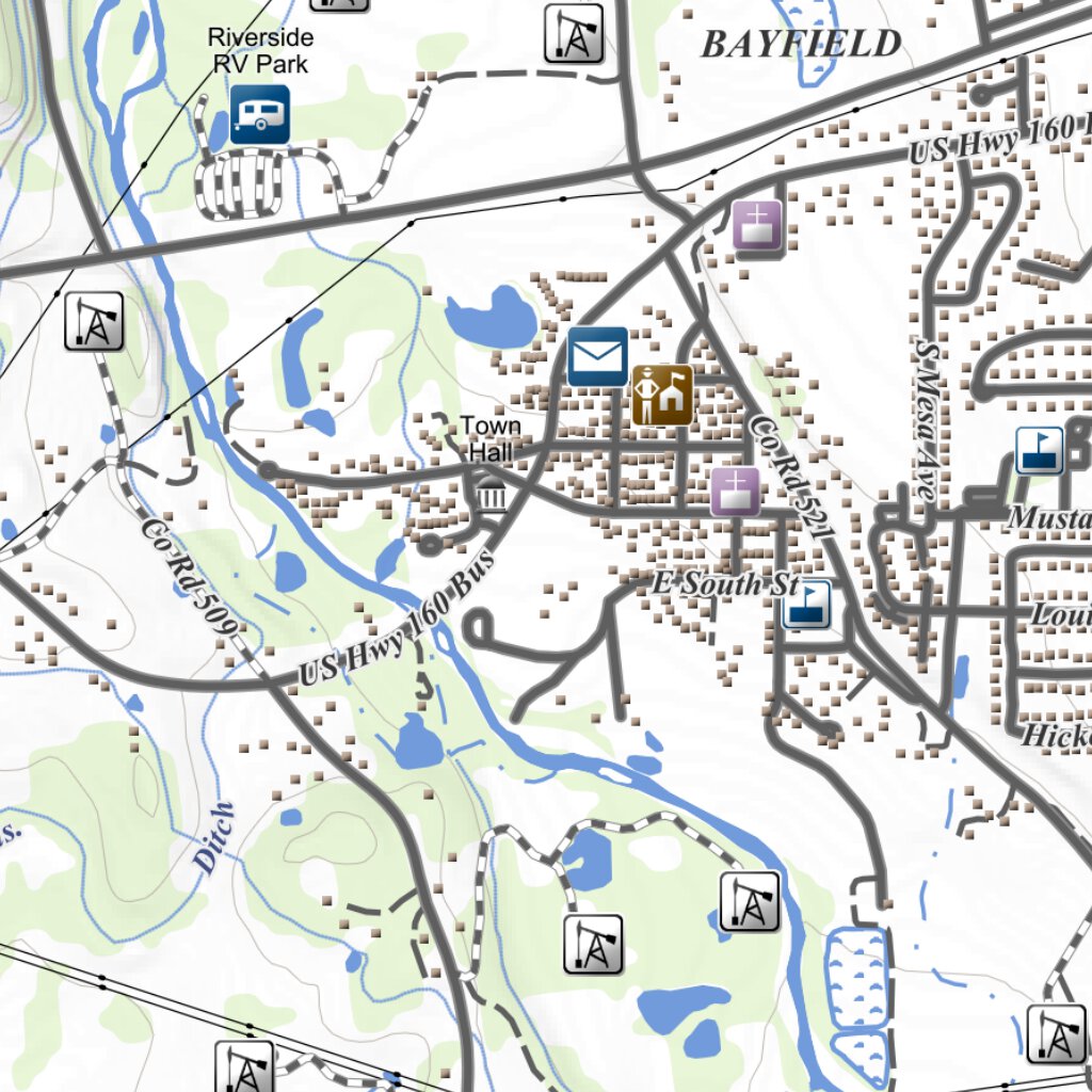 Bayfield, Colorado 7.5 Minute Topographic Map by Apogee Mapping, Inc ...