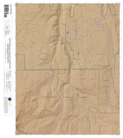 Topographic Map Color Beaver Park, Colorado 7.5 Minute Topographic Map - Color Hillshade by ...