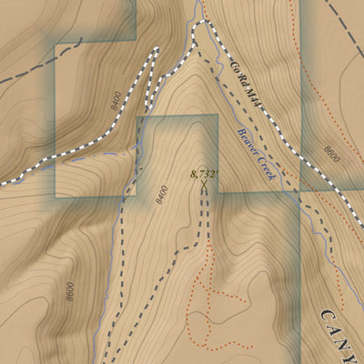 Apogee Mapping, Inc. Beaver Park, Colorado 7.5 Minute Topographic Map - Color Hillshade digital map