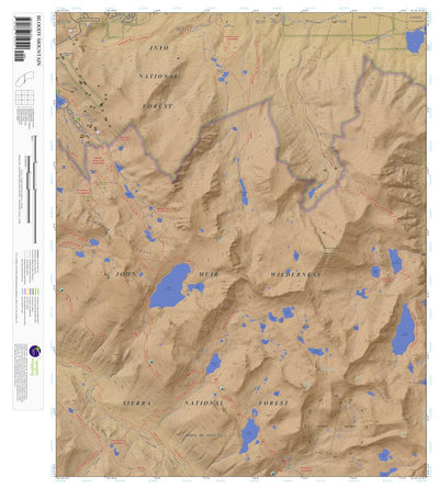 Apogee Mapping, Inc. Bloody Mountain, California 7.5 Minute Topographic Map - Color Hillshade digital map