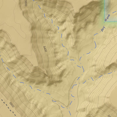 Bluff NW, Utah 7.5 Minute Topographic Map - Color Hillshade Preview 3