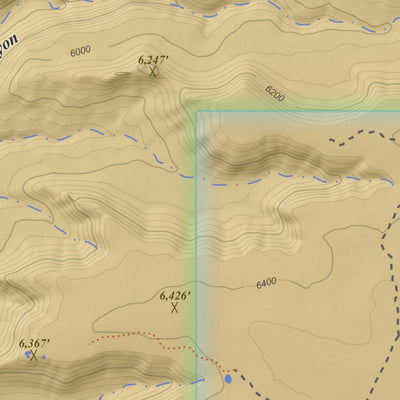 Cedar Mesa South, Utah 7.5 Minute Topographic Map - Color Hillshade Preview 2