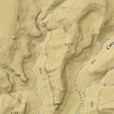 Cedar Mesa South, Utah 7.5 Minute Topographic Map - Color Hillshade Preview 3