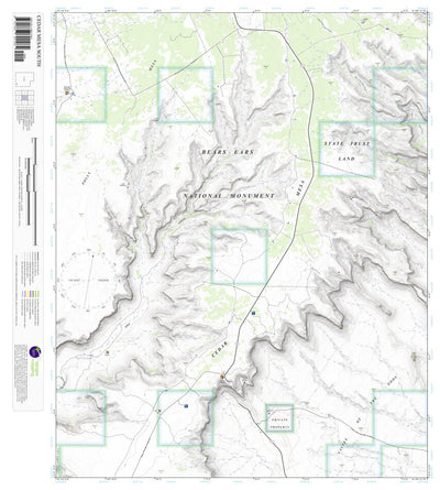 Cedar Mesa South, Utah 7.5 Minute Topographic Map Preview 1