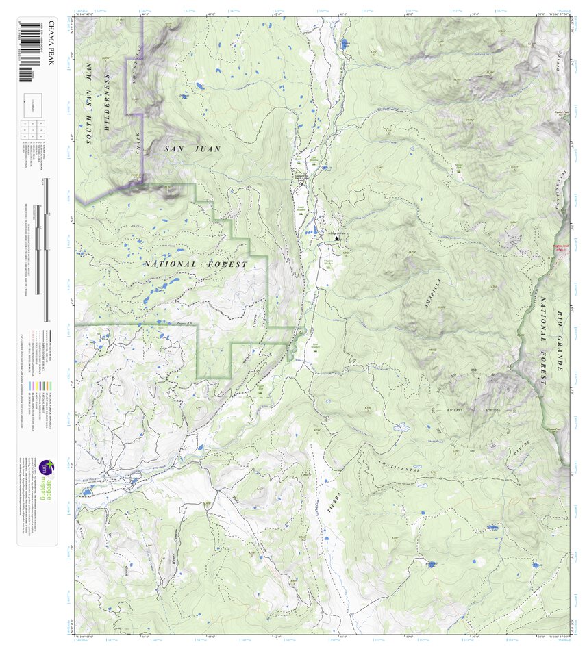 Chama Peak, Colorado 7.5 Minute Topographic Map by Apogee Mapping, Inc ...