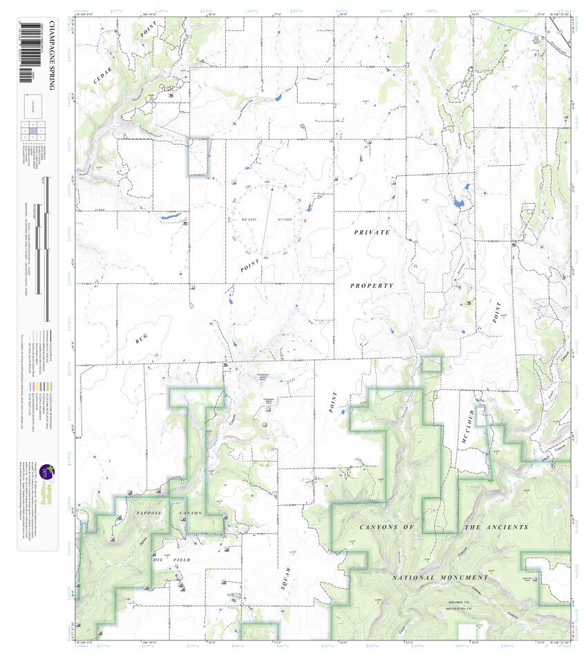Spring Topography Map Champagne Spring, Colorado 7.5 Minute Topographic Map by Apogee Mapping ...