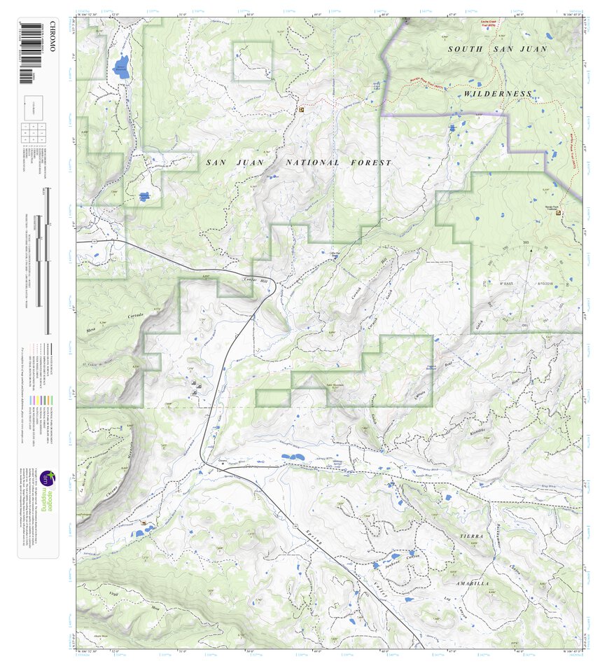 Chromo, Colorado 7.5 Minute Topographic Map by Apogee Mapping, Inc ...