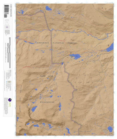 Apogee Mapping, Inc. Cony Mountain, Wyoming 7.5 Minute Topographic Map - Color Hillshade digital map