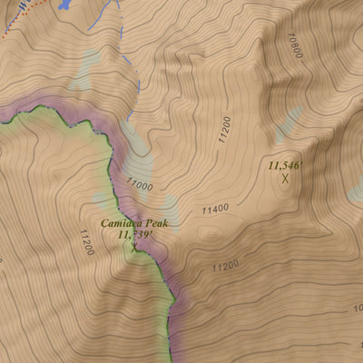 Apogee Mapping, Inc. Dunderberg Peak, California 7.5 Minute Topographic Map - Color Hillshade digital map