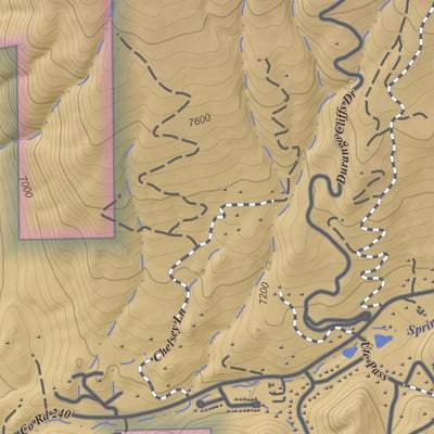 Durango East, Colorado 7.5 Minute Topographic Map - Color Hillshade Preview 2
