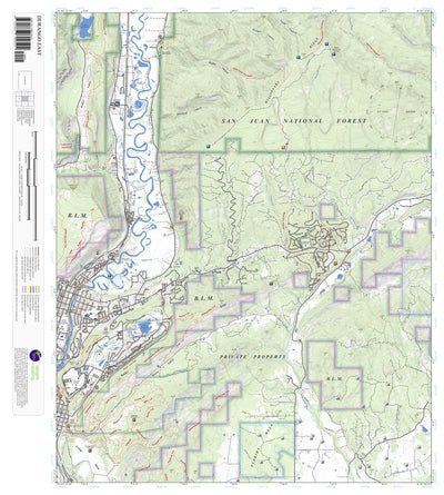 Durango East, Colorado 7.5 Minute Topographic Map Preview 1