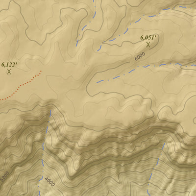 Apogee Mapping, Inc. Fern Glen Canyon, Arizona 7.5 Minute Topographic Map - Color Hillshade digital map