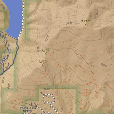 Apogee Mapping, Inc. Forest Lakes, Colorado 15 Minute Topographic Map - Color Hillshade digital map