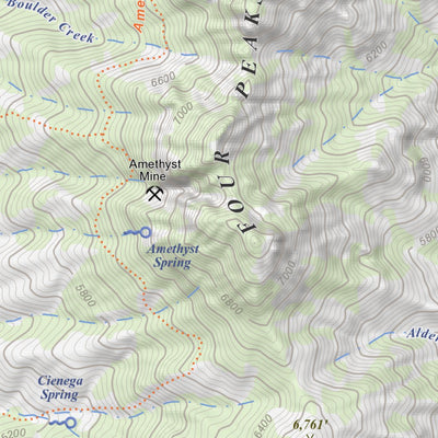 Apogee Mapping, Inc. Four Peaks, Arizona 7.5 Minute Topographic Map digital map