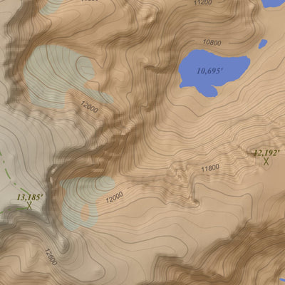 Apogee Mapping, Inc. Fremont Peak North, Wyoming 7.5 Minute Topographic Map - Color Hillshade digital map